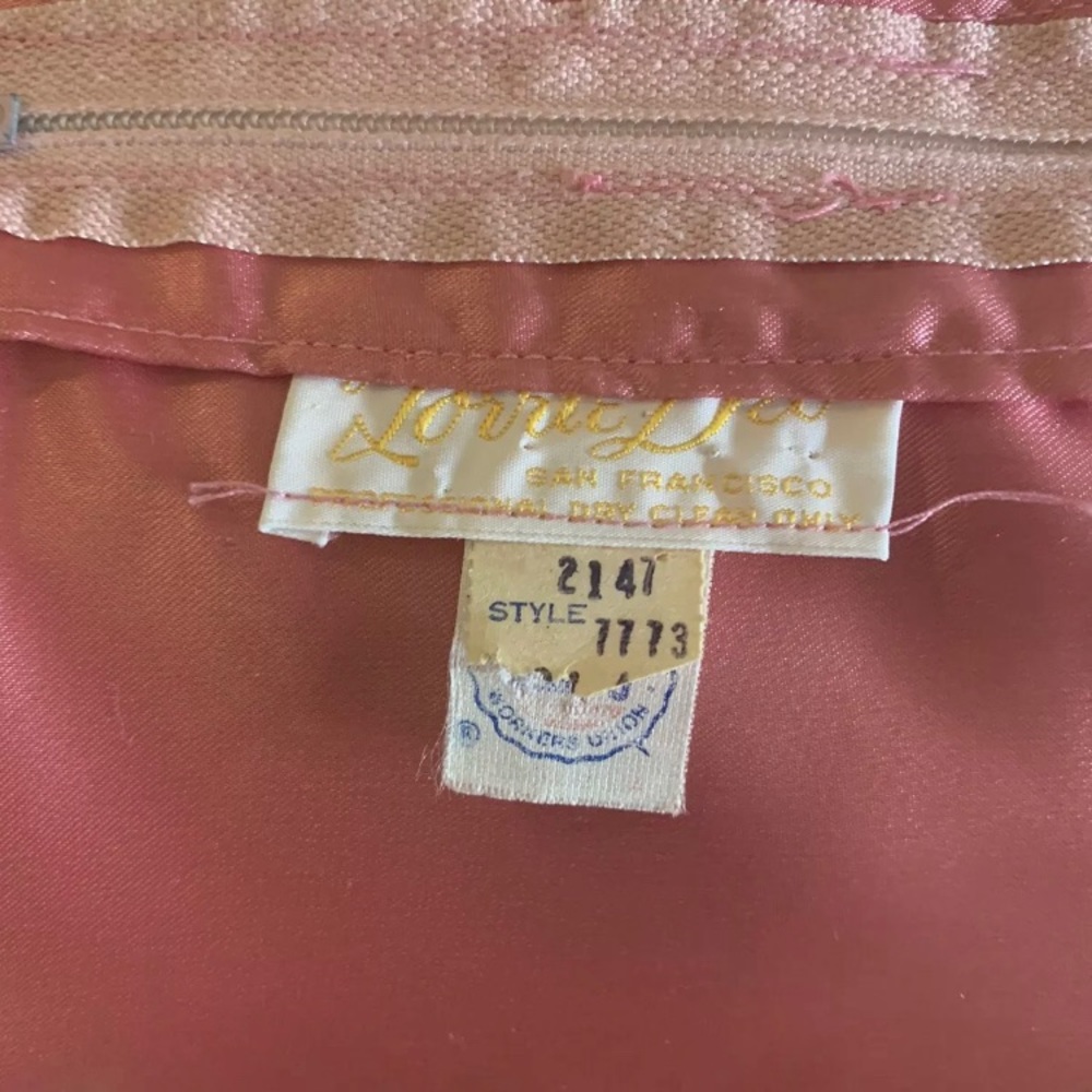 80s Pink Off-Shoulder Satin Dress, Sm - Picture 9 of 12